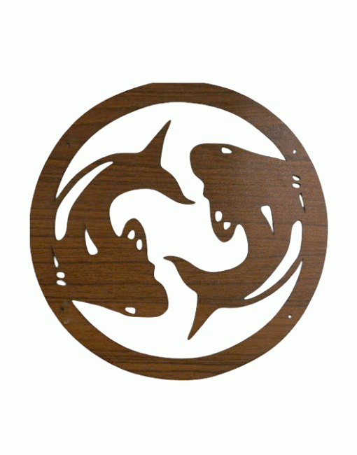 Painel magnético de madeira em formato de peixe, 18 cm, para HMD999