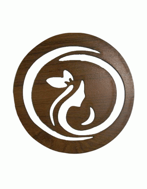 Placa magnética de madeira com mulher, 18 cm, por HMD999