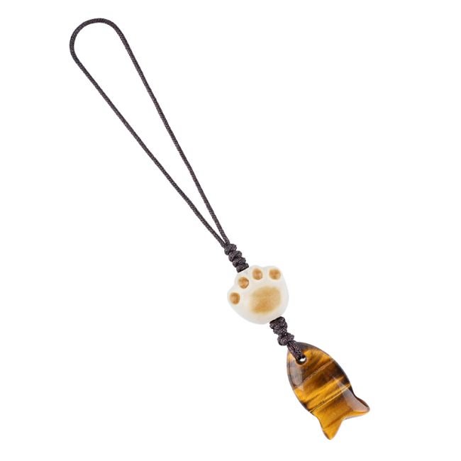 Pingentes de Bolsa Peixe Olho de Tigre x3
