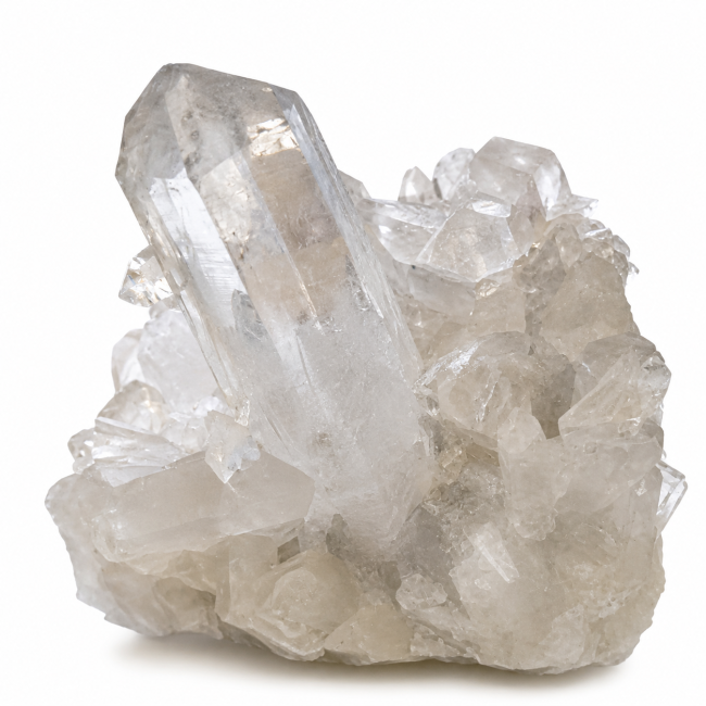 drusa de cristal de rocha 1,355 kg