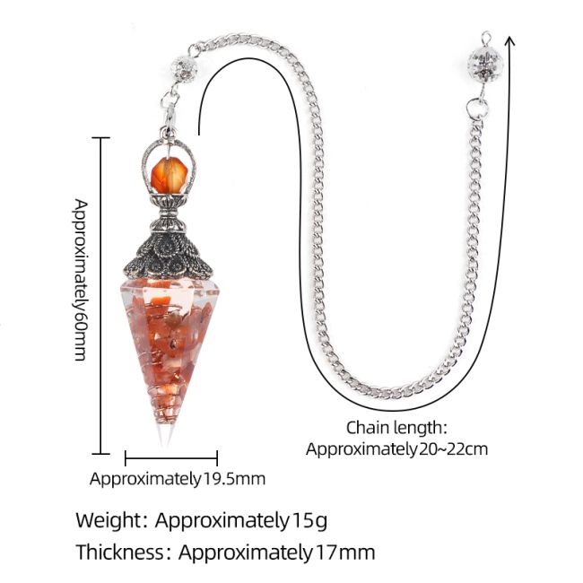 incenso em Pêndulo de orgonite de malaquita de 6 lados|pt