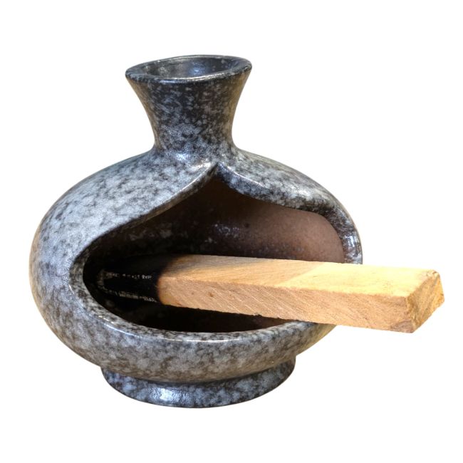 incenso em Queimador de fumigação de cerâmica preta – Efeito cerâmico reativo