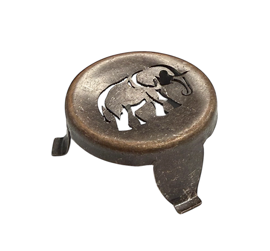 Suporte de carvão de elefante de metal