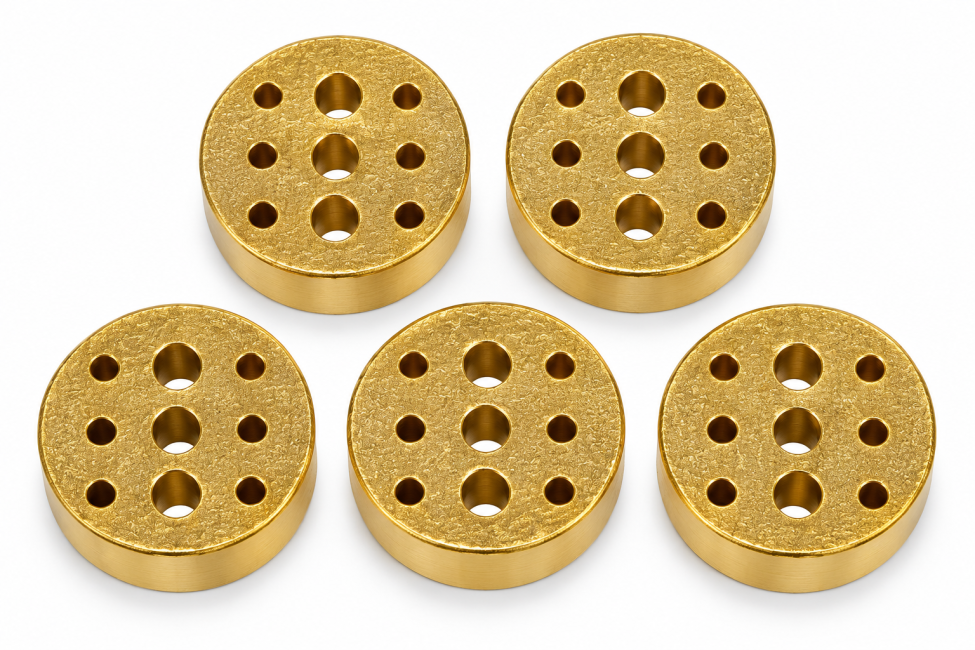 incenso em Porta-incenso dourado com 9 orifícios – Conjunto de 5