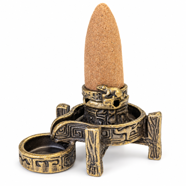 incenso em Queimador de incenso moinho tradicional chinês de 5,1 cm