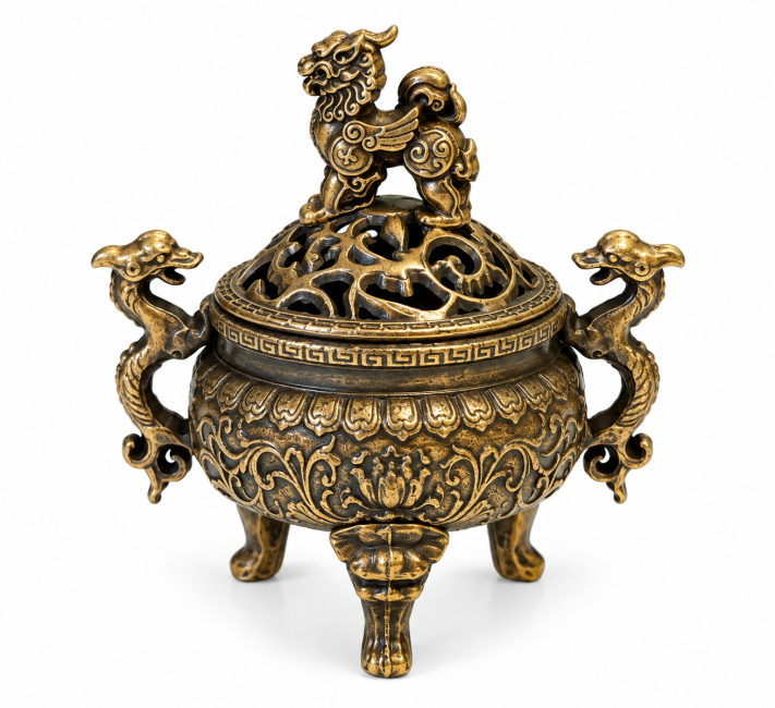 incenso em Queimador de incenso Qilin 6 cm
