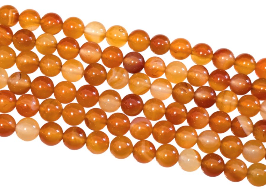 Carnelian A contas 8mm em arame 40cm