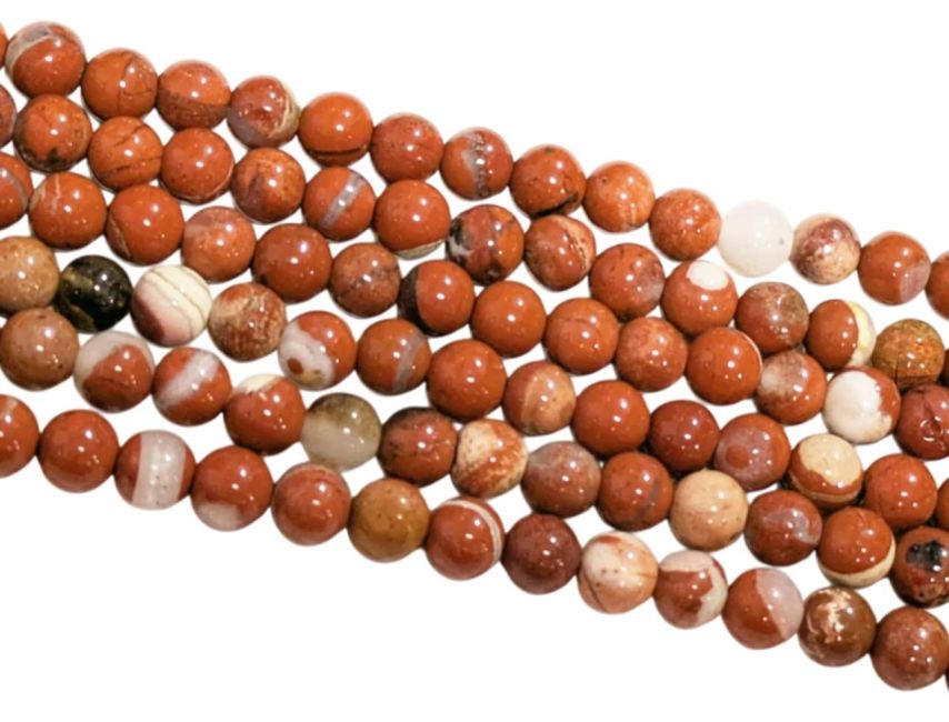 Contas Red Jasper AB 4mm em arame 40cm
