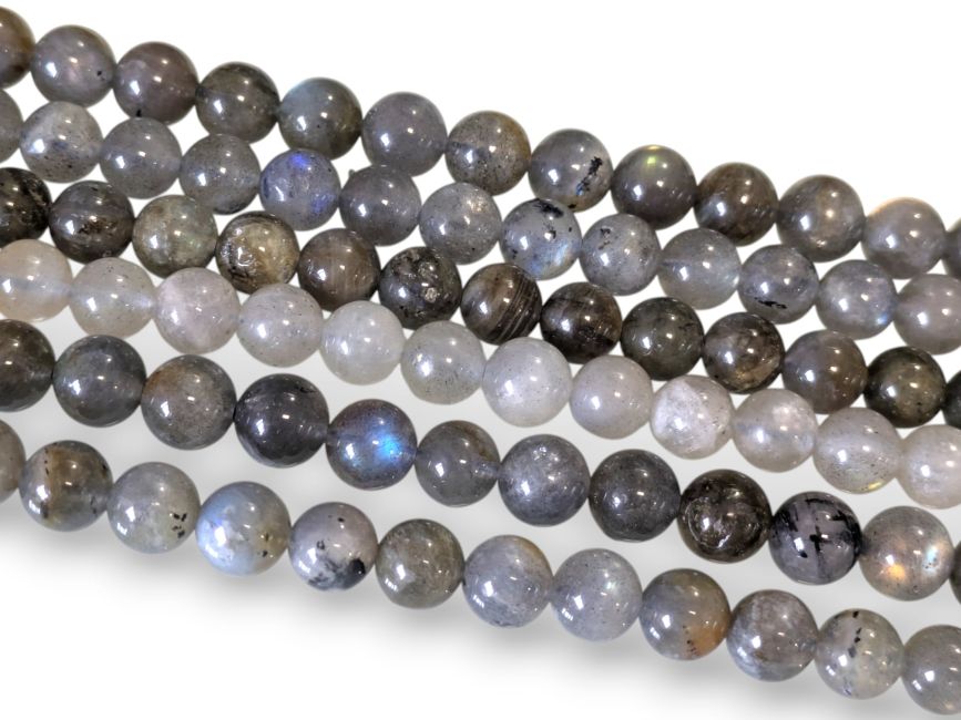 incenso em Contas Labradorite A 8-9mm em arame 40cm