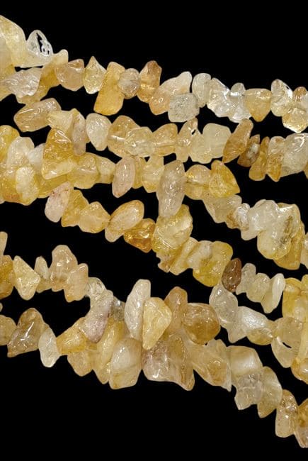 incenso em Citrino Natural A com pérolas de 5-8mm em arame 80cm|pt