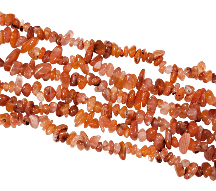 incenso em Lascas de cornalina 5-8mm em arame 80cm