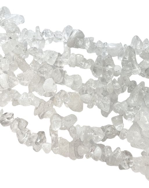 incenso em Cristal de Roche em lascas 5-8mm em fio 80cm