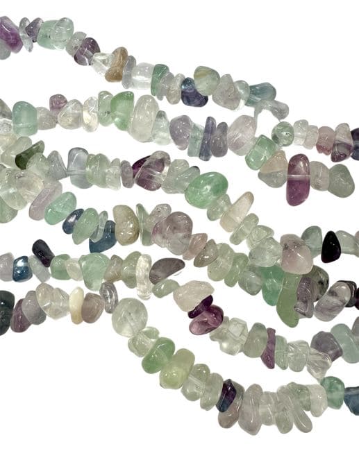 incenso em Fluorite A multicolorida lascas 3-8mm em fio 80cm