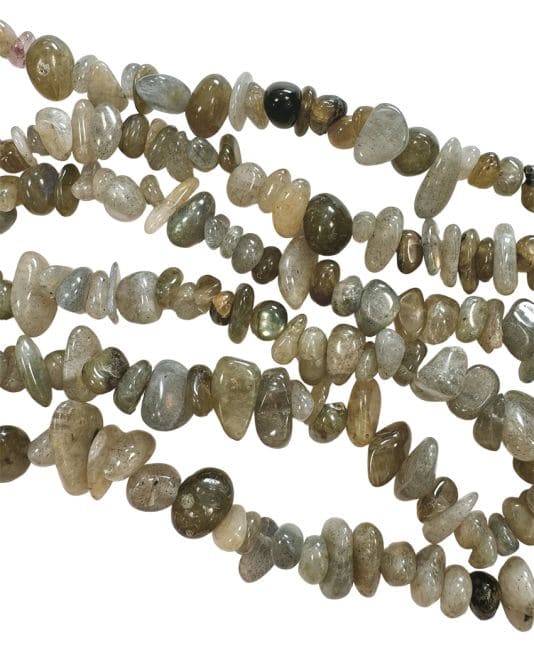 incenso em Labradorite A lascas 3-8mm em arame 80cm