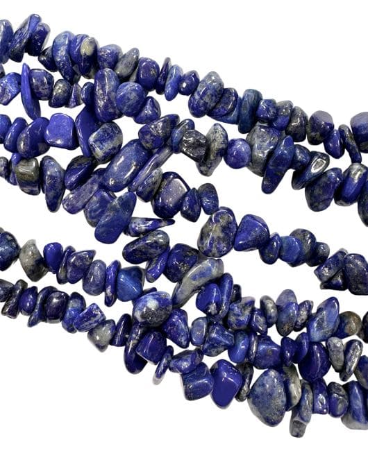incenso em Lapis Lazuli AA em lascas 5-8mm em arame 80cm