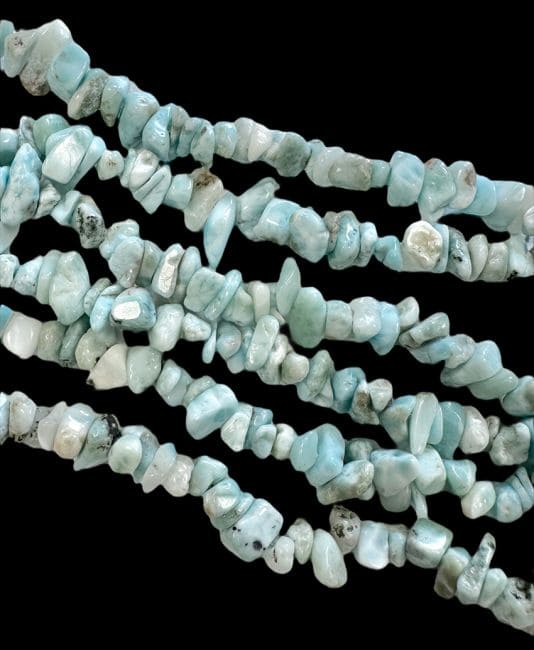incenso em Larimar A com lascas de 5-8mm em arame 80cm|pt