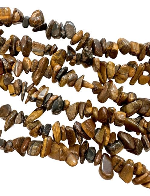 incenso em Olho de tigre Chips 5-8mm em arame 80cm