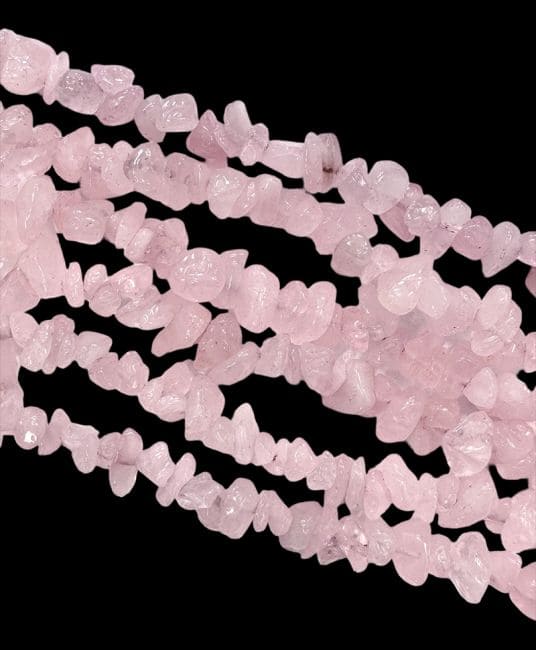 incenso em Lascas de quartzo rosa A de 5 a 8 mm em fio de 80 cm|pt