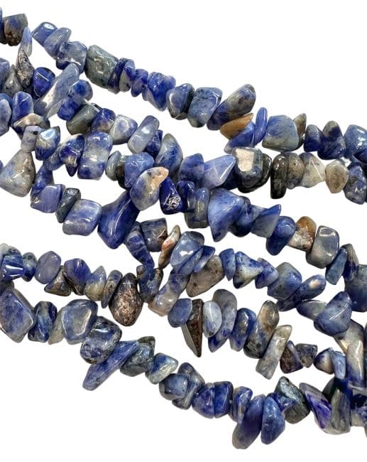 incenso em Sodalite A em lascas de 5-8mm em arame 80cm