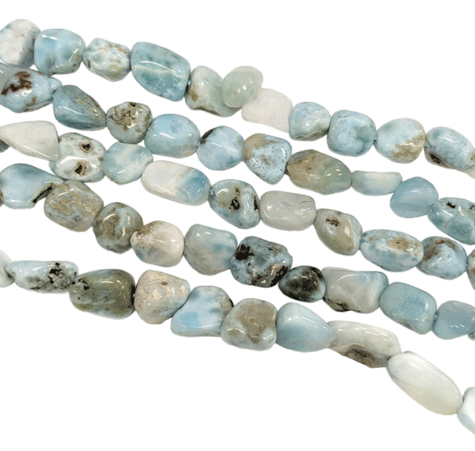 incenso em Pedras Larimar A enroladas em arame 5-8mm 40cm