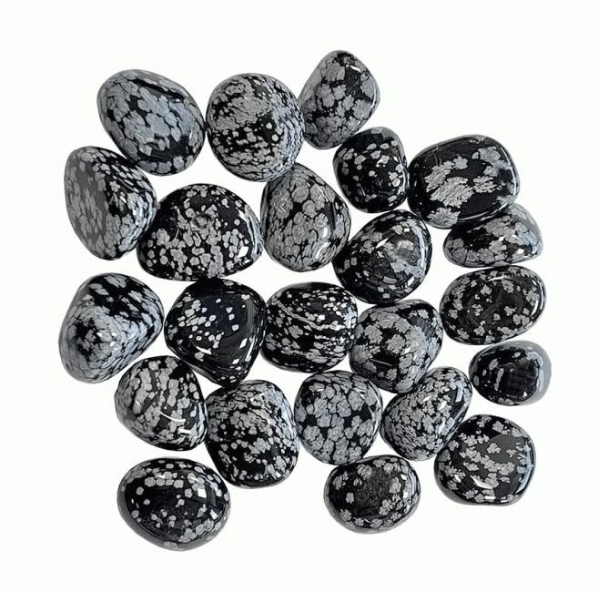 incenso em Obsidiana Floco de Neve A Pedras Roladas 2-3cm 250g|pt