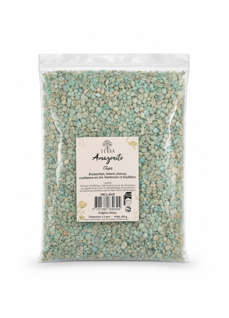 incenso em Chips de Amazonita do Peru Natural A 2-4mm 500g