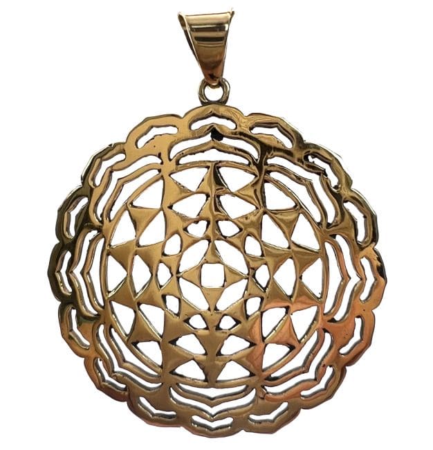 incenso em Pendente Mandala em Bronze 4cm