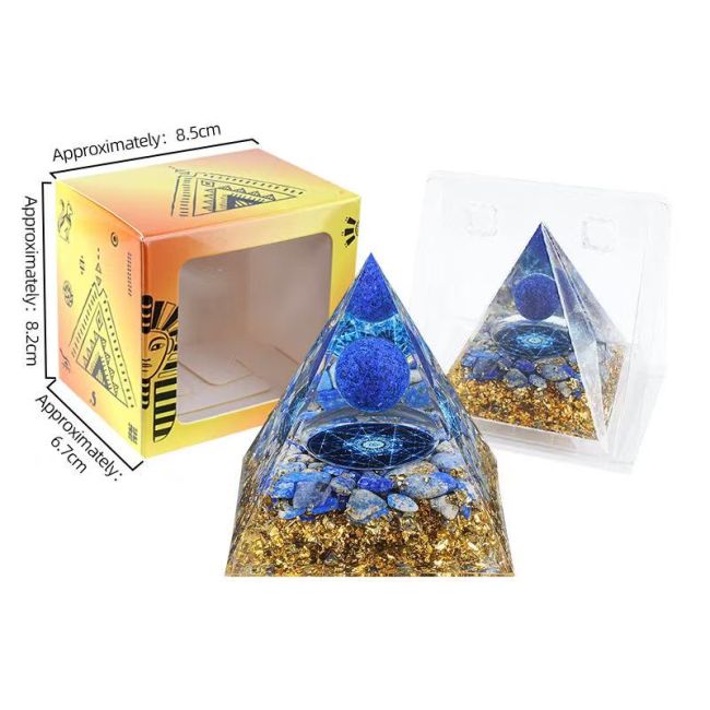 incenso em Pirâmide de Orgonite Lápis-lazúli Metatron|pt
