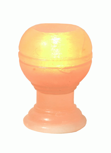 Castiçal de vidro com cristal de sal natural 0,5 kg