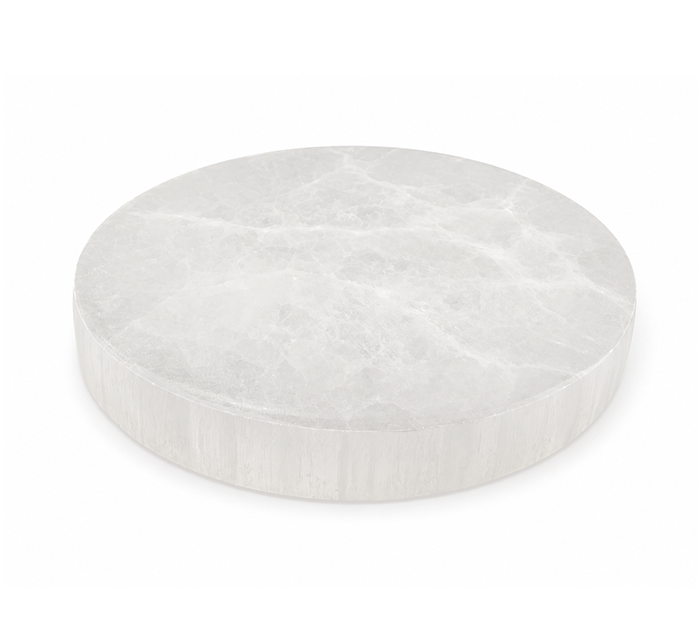 Placa Circular em Selenita 10cm