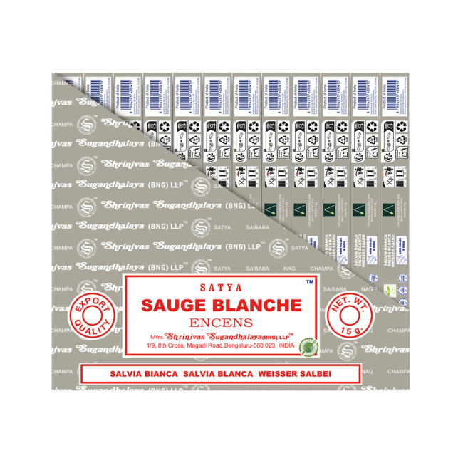 incenso em Incenso de Sálvia Branca Satya 15g 2026|pt