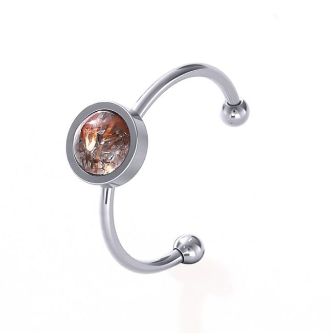 Anel Super Seven Preto – Aço Inoxidável Prateado