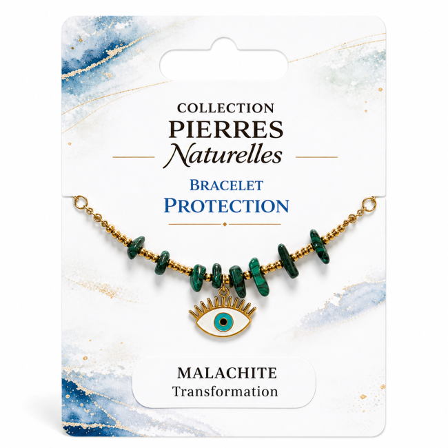 Pulseira de Proteção em Malaquita A – Mau-Olhado