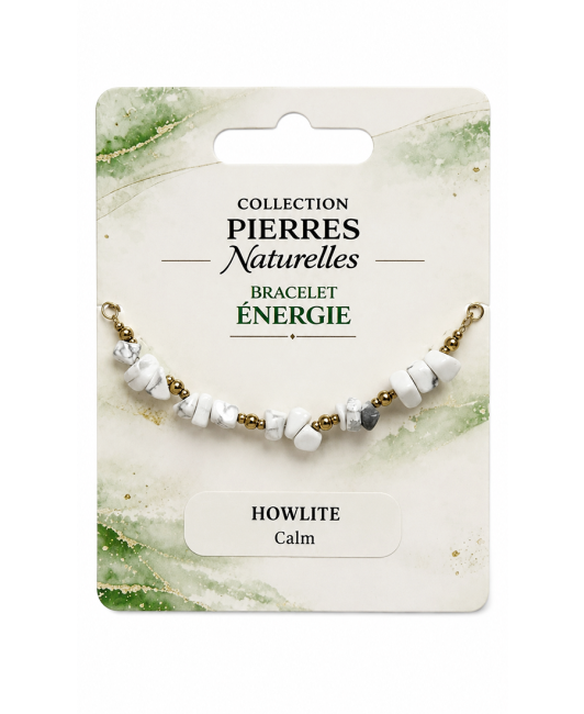 incenso em Pulseira Energética em Howlita – Fragmentos de Pedra