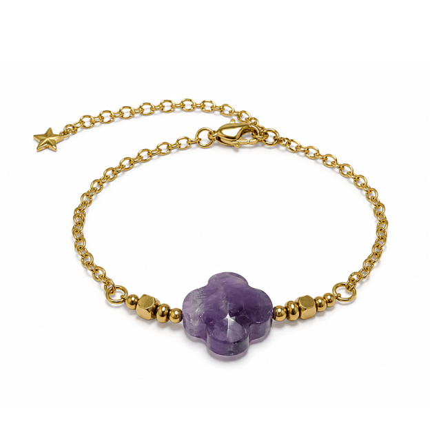 incenso em Pulseira da Sorte em Ametista A – Trevo