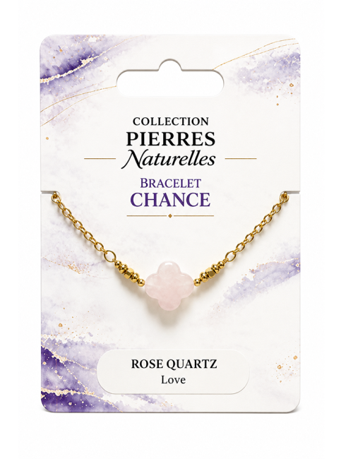 incenso em Pulseira da Sorte em Quartzo Rosa A – Trevo|pt