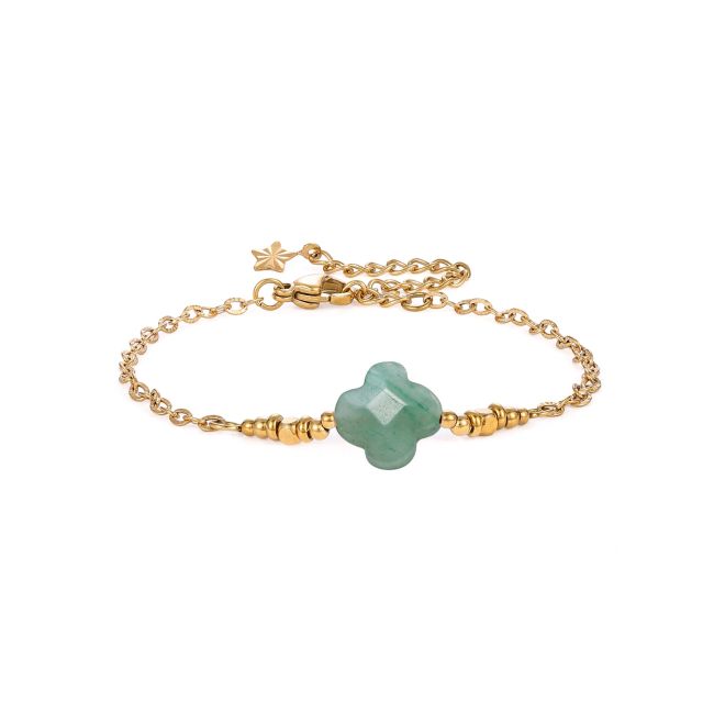 Pulseira da Sorte em Aventurina Verde A – Trevo