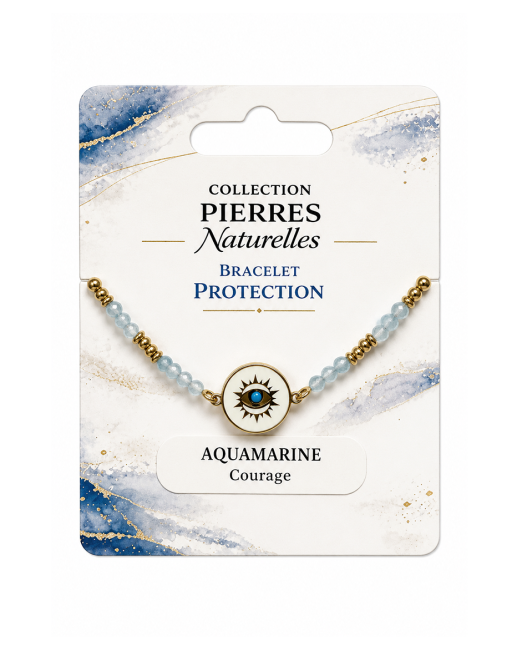 incenso em Pulseira de Proteção Aquamarine – Medalhão Protetor para os Olhos