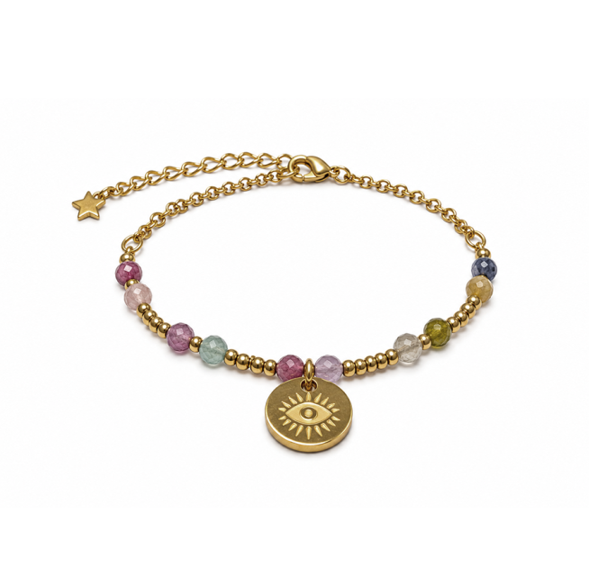 Pulseira Protetora de Turmalina Multicolorida A – Protetor Ocular