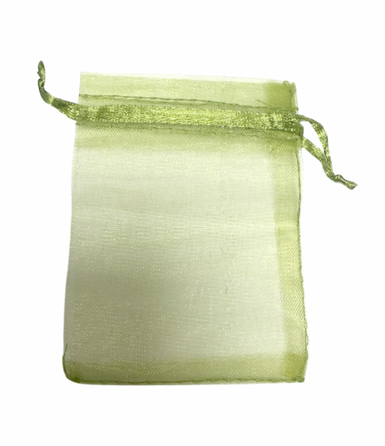 incenso em Sacos de organza 7x9cm verdes (pacote com 100 unidades)