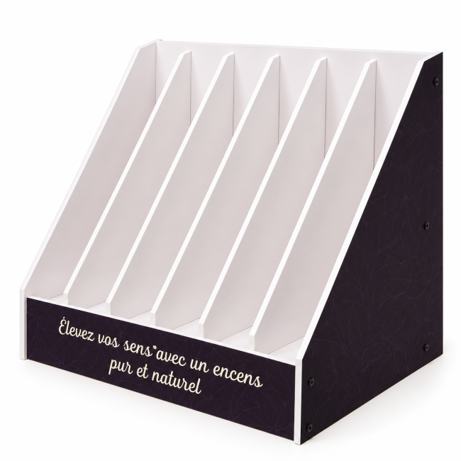 incenso em Expositor Vazio para Incenso 6 Compartimentos em PVC 33,7 cm