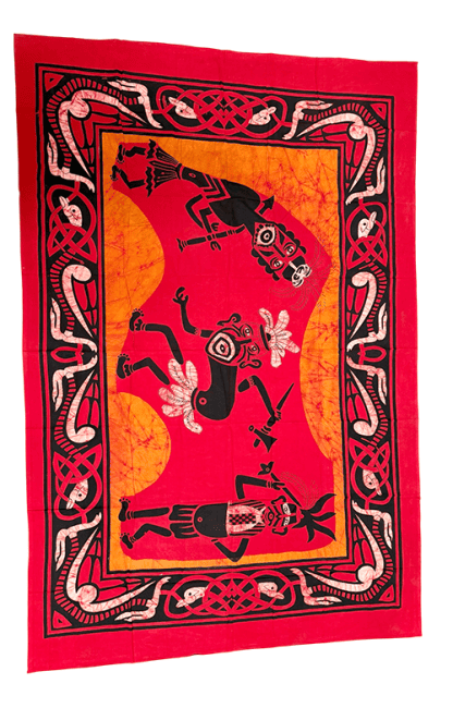 incenso em Batik Guerreiros Africanos - Pendurar parede