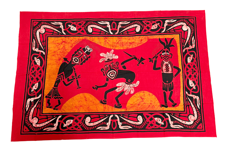 incenso em Batik Guerreiros Africanos - Pendurar parede|pt