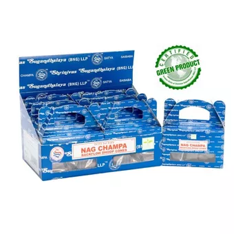 Cones de incenso backflow Satya Nag Champa 24 cones