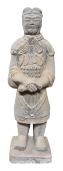 Estátua Antiga Colorida em Terracota Geral 20cm