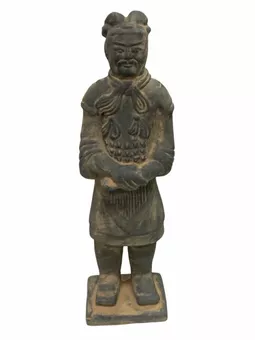 Estátua de General em Terracota Preta, 21 cm