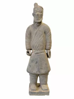 Estátua do Guerreiro Negro em Terracota, 35cm