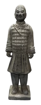 Estátua de Cavaleiro em Terracota Preta 50cm