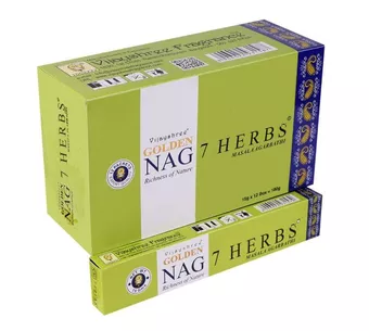 Incenso Vijayshree Golden Nag 7 Ervas 15g
