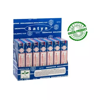 Expositor de incenso Satya Nag Champa 42 pacotes de 15g